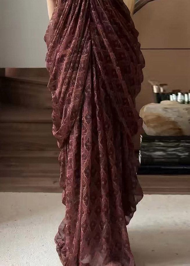 Bohemian V Neck Top And A Line Skirts Two Pieces Set Summer