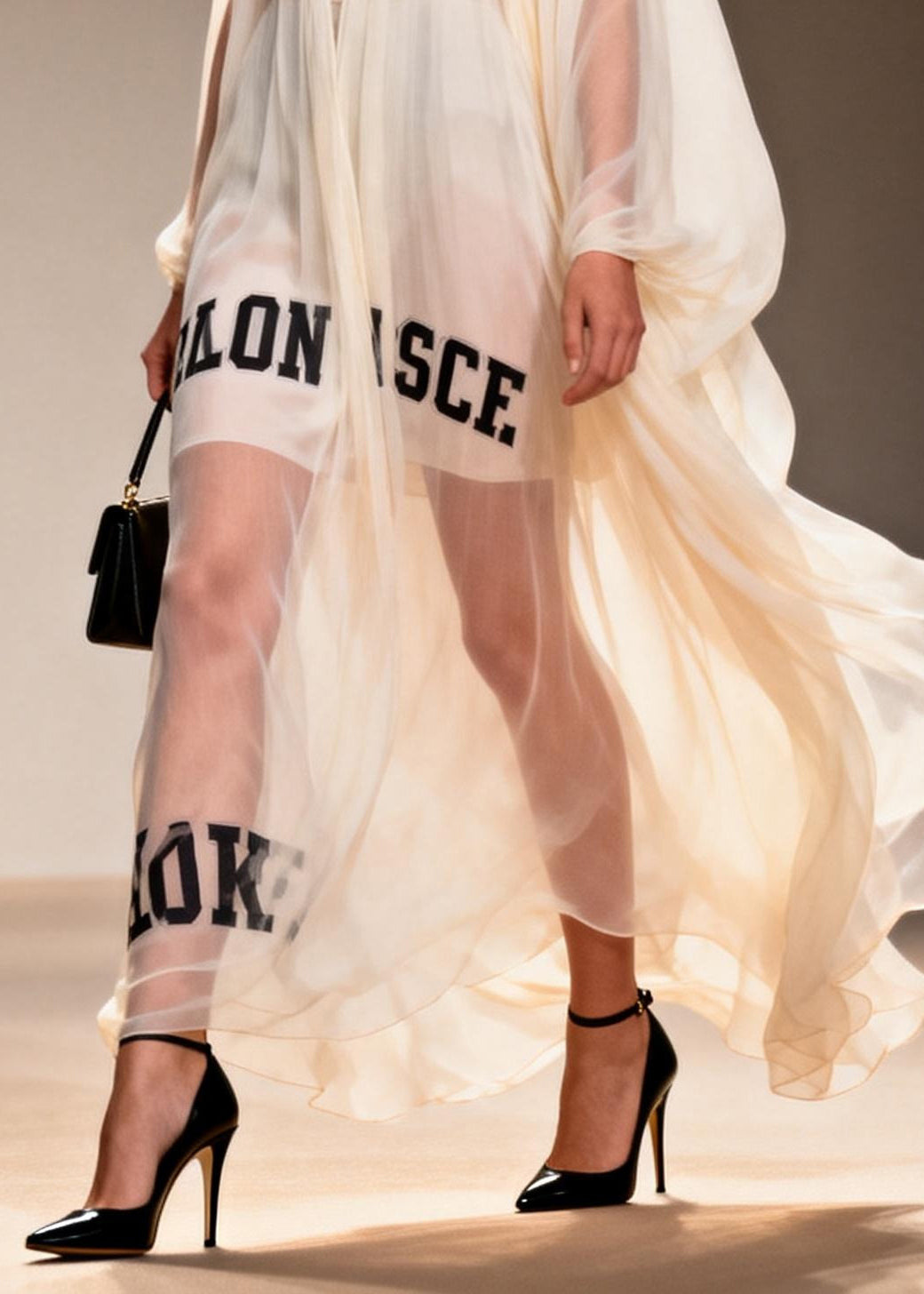 Bohemian White Oversized Letter Print Chiffon Sheer Dresses Summer