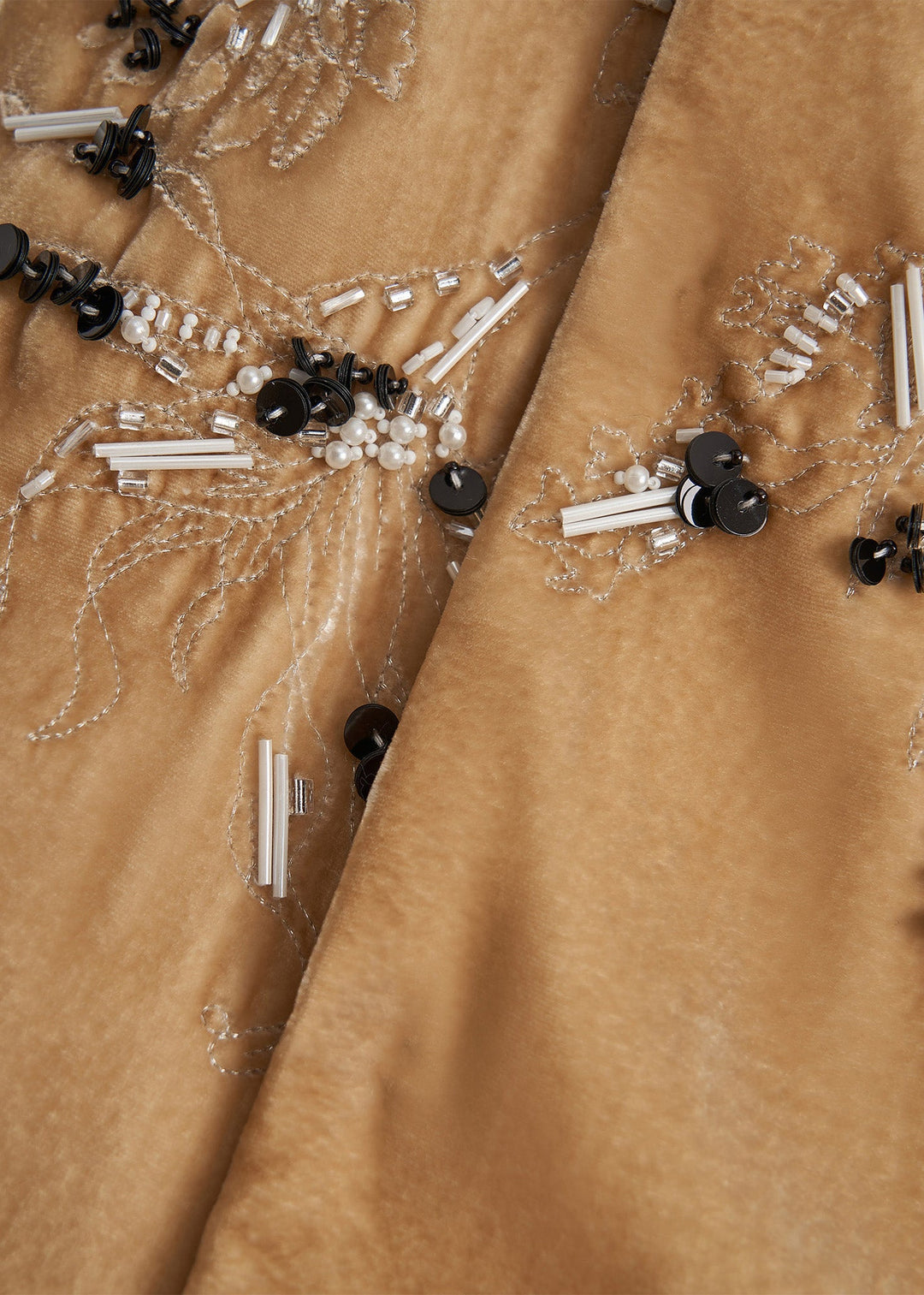 Bohemian Yellow Embroidered Nail Bead Silk Velour Vests Fall