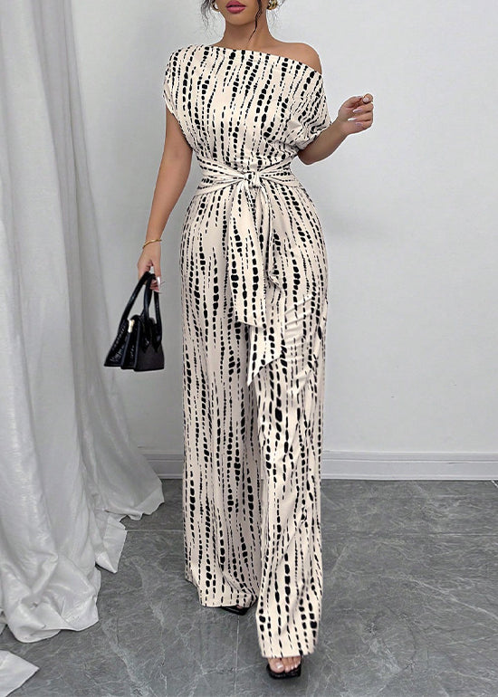 Boho Beige Cold Shoulder Print Cotton Long Dresses Summer
