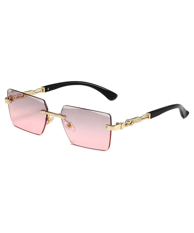 Boho Black Metal Alloy Patchwork Sunglasses