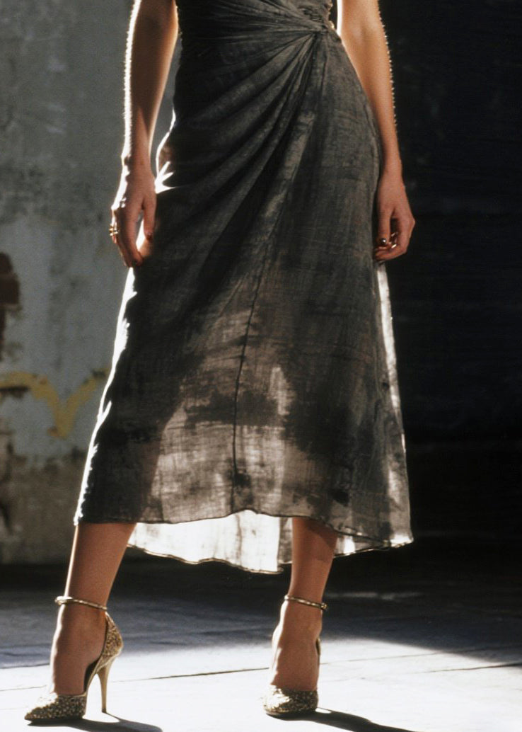 Boho Black Tie Dye Cotton Mini Dresses Summer