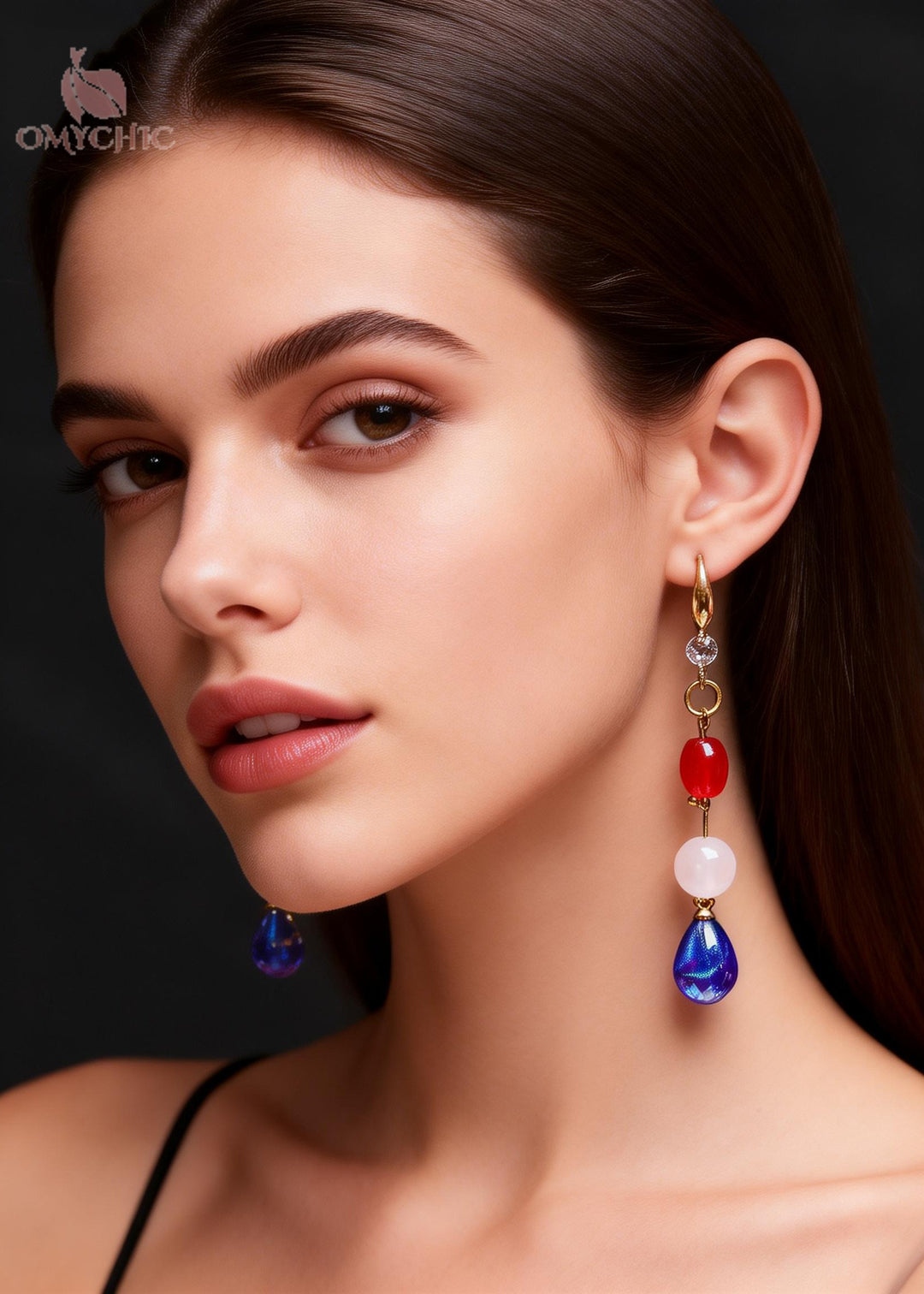 Boho Blue Water Droplet Acrylic Drop Earrings