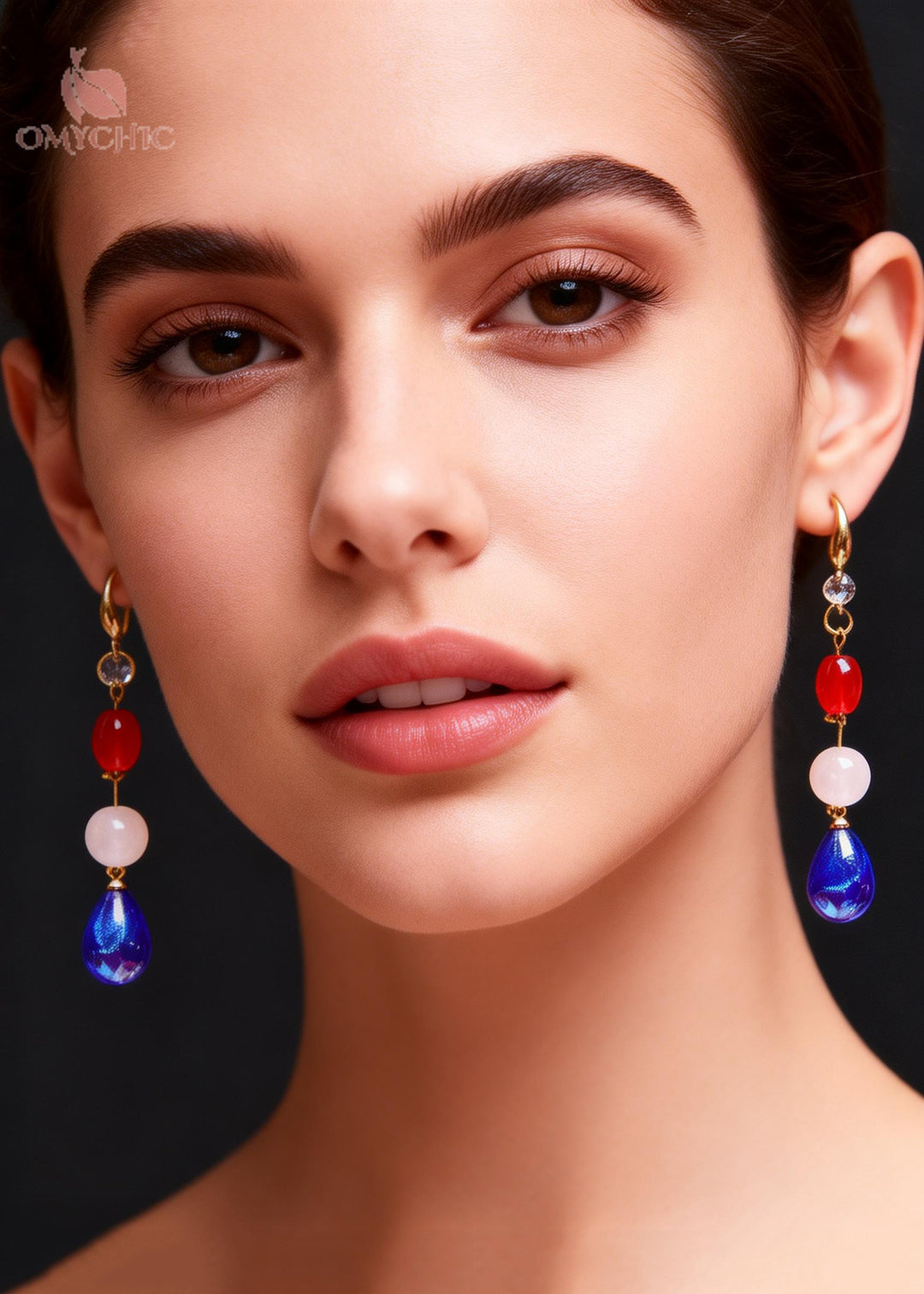 Boho Blue Water Droplet Acrylic Drop Earrings