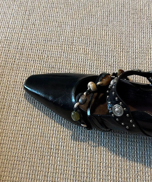 Boho Brown Faux Leather 2026 Splicing Wedge Heels Shoes