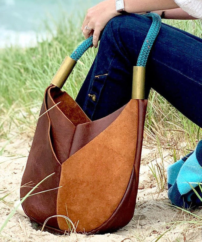 Boho Colorblock Asymmetrical Patchwork Faux Leather Shoulder Bags