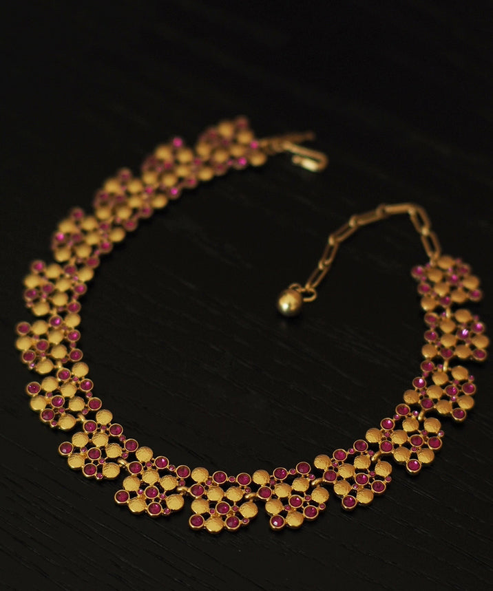 Boho Colorblock Copper Overgild Gem Stone Gratuated Bead Necklace - Omychic