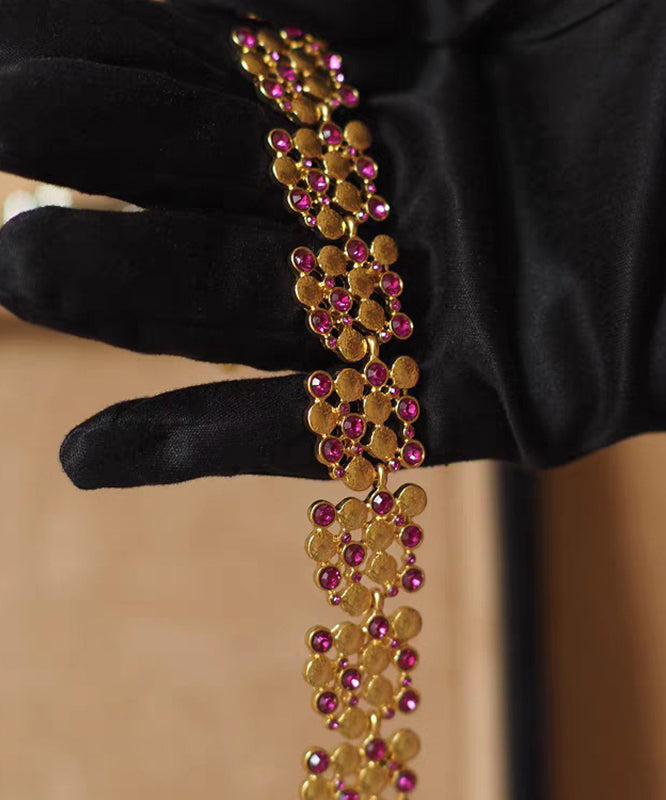 Boho Colorblock Copper Overgild Gem Stone Gratuated Bead Necklace - Omychic