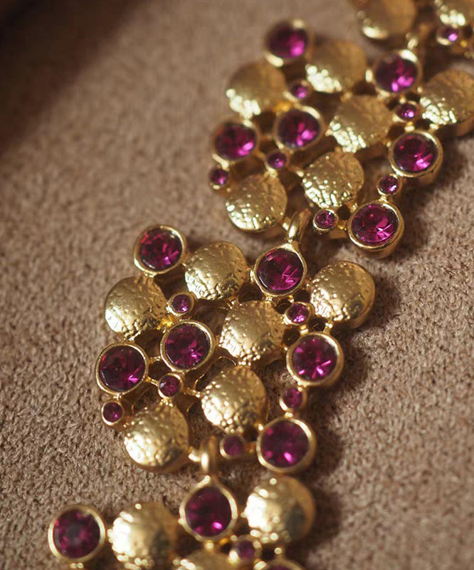 Boho Colorblock Copper Overgild Gem Stone Gratuated Bead Necklace - Omychic