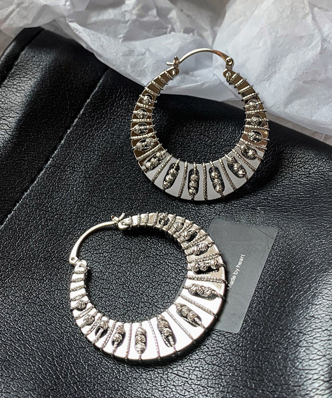Boho Golden Hollow Out High Quality Metal Hoop Earrings - Omychic