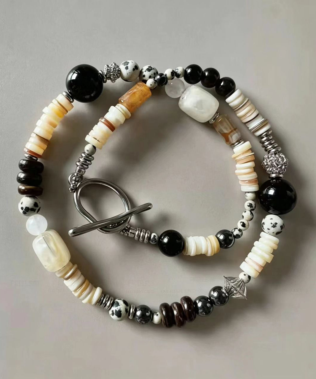 Boho Natural Stone Coconut Shell Beading Choker