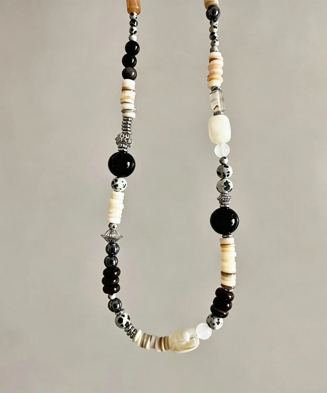 Boho Natural Stone Coconut Shell Beading Choker