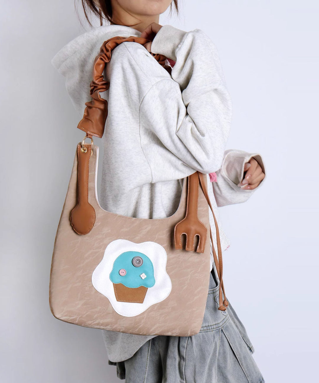Boho Pink Solid Durable Patchwork Faux Leather Shoulder Bags