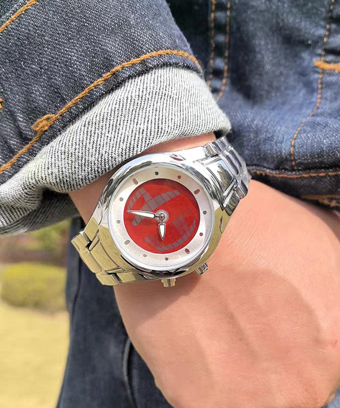 Boho Red Stainless Steel Alloy Machinery Men Watches - Omychic