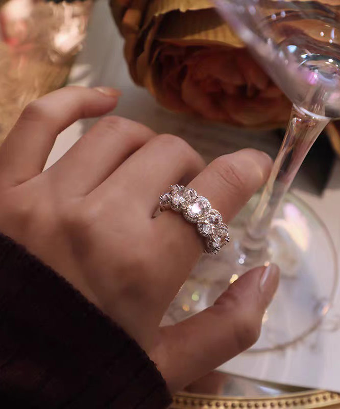 Boho Silk Alloy Zircon Open Rings - Omychic