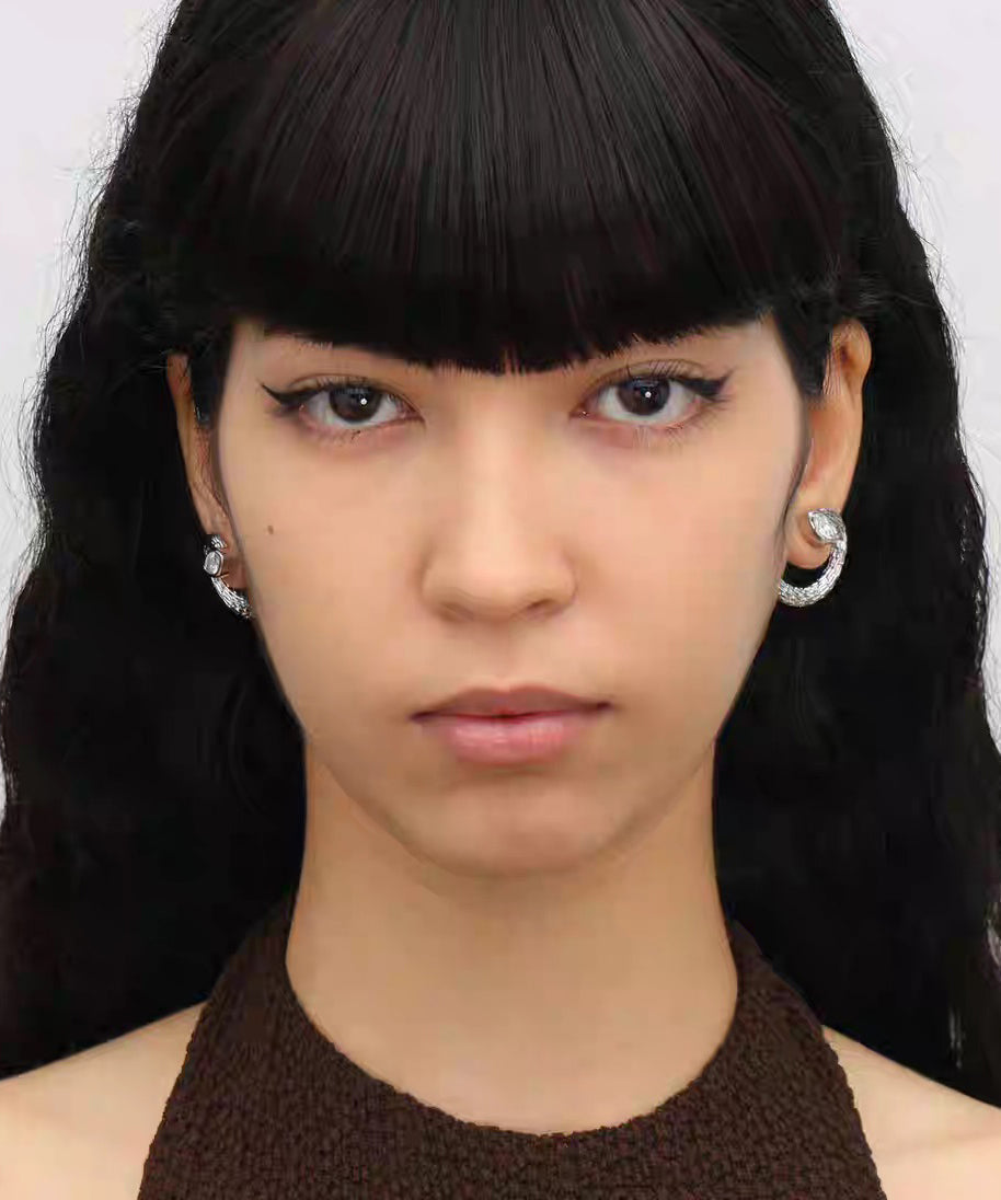 Boho Silk Copper Silver-Plated Hoop Earrings