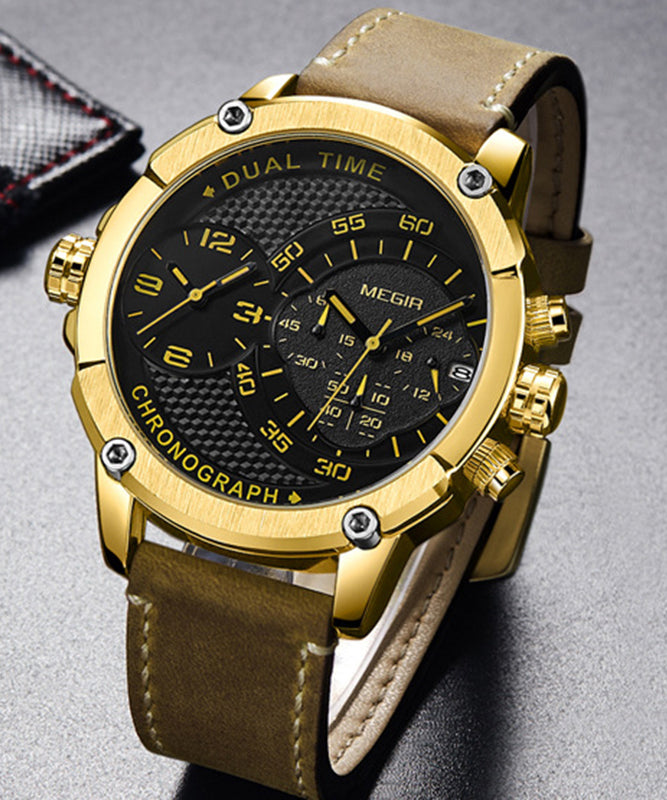 Boho Silk Leather Tempered Glass Quartz Movement Watch