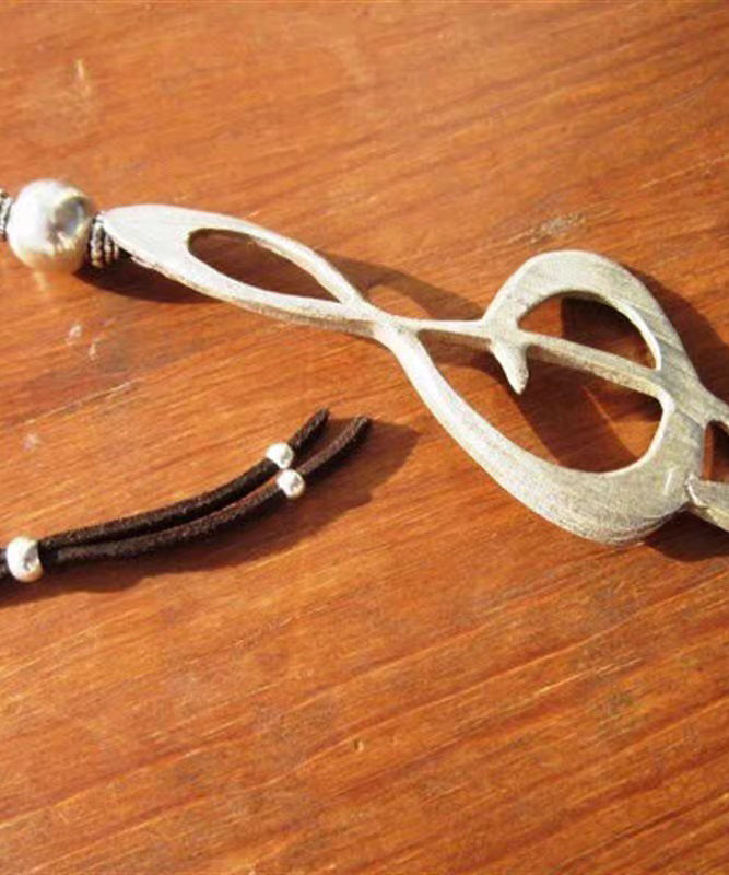 Boho Silver Alloy Leather Pearl European American Pendant Necklace - Omychic