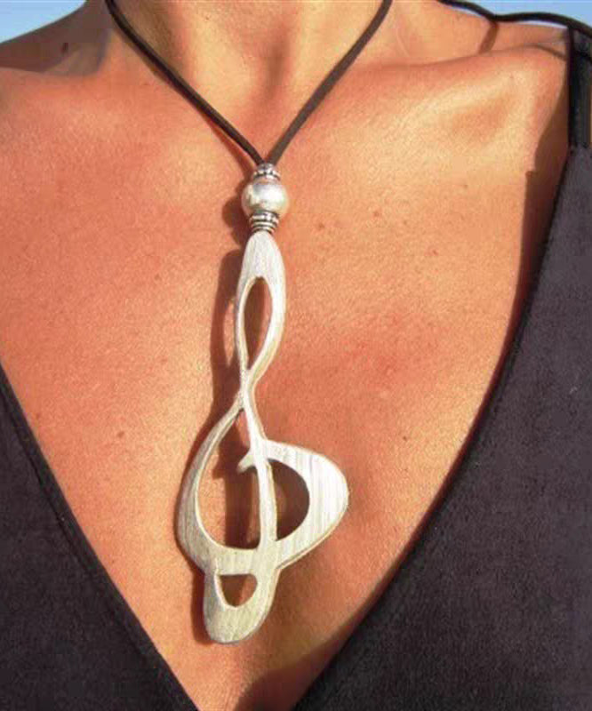 Boho Silver Alloy Leather Pearl European American Pendant Necklace - Omychic