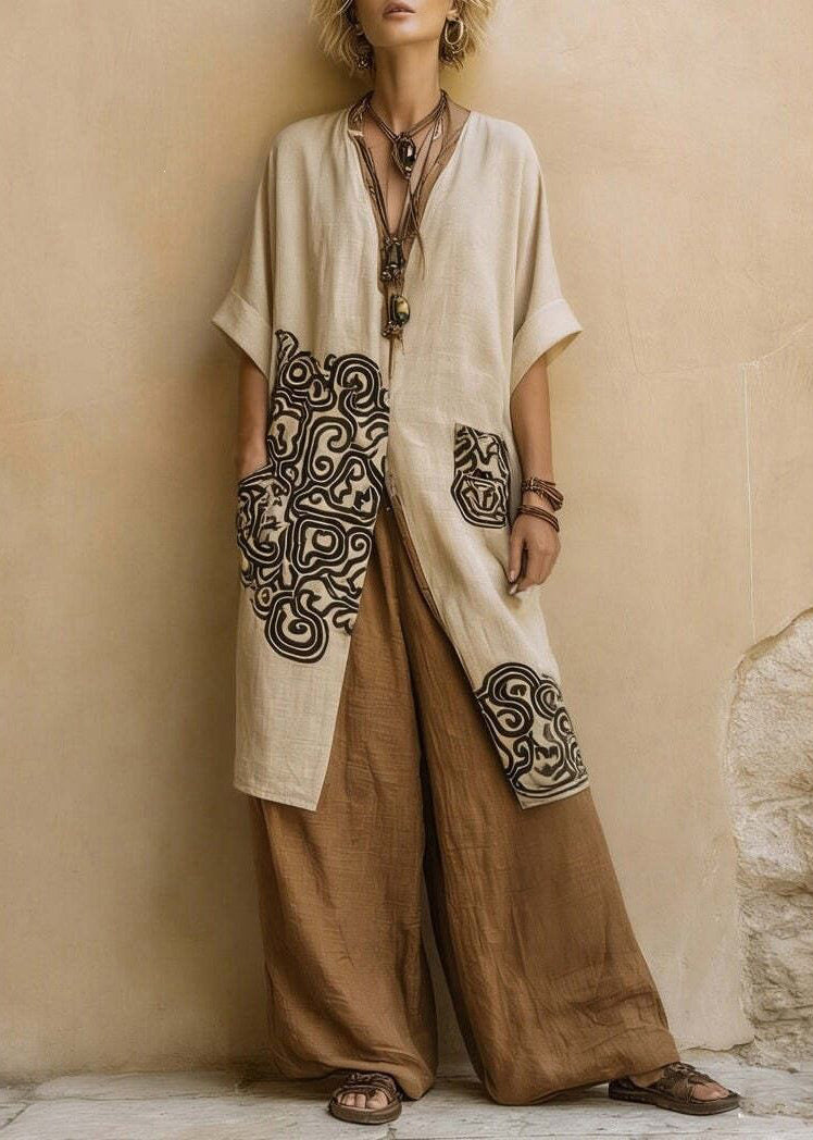 Boho V Neck Print Three Piece Set Summer