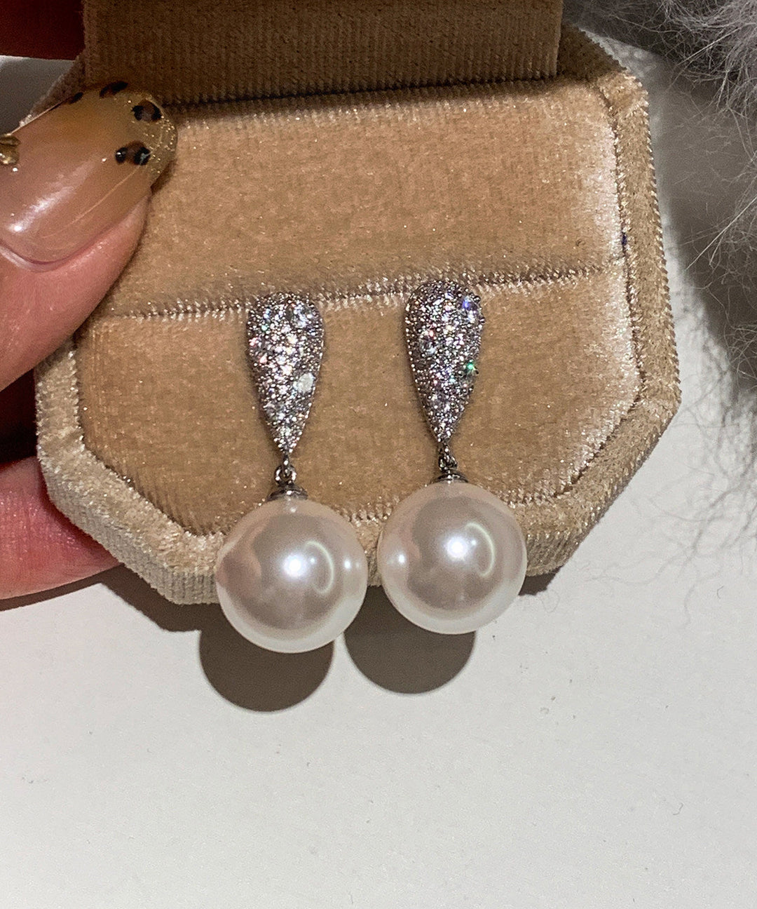 Boho White Pearl Fine Zircon Drop Earrings - Omychic