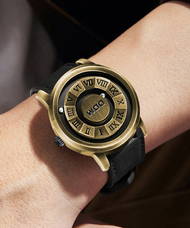 Boutique Black Genuine Leather Tai Chi Eight Trigrams Watch
