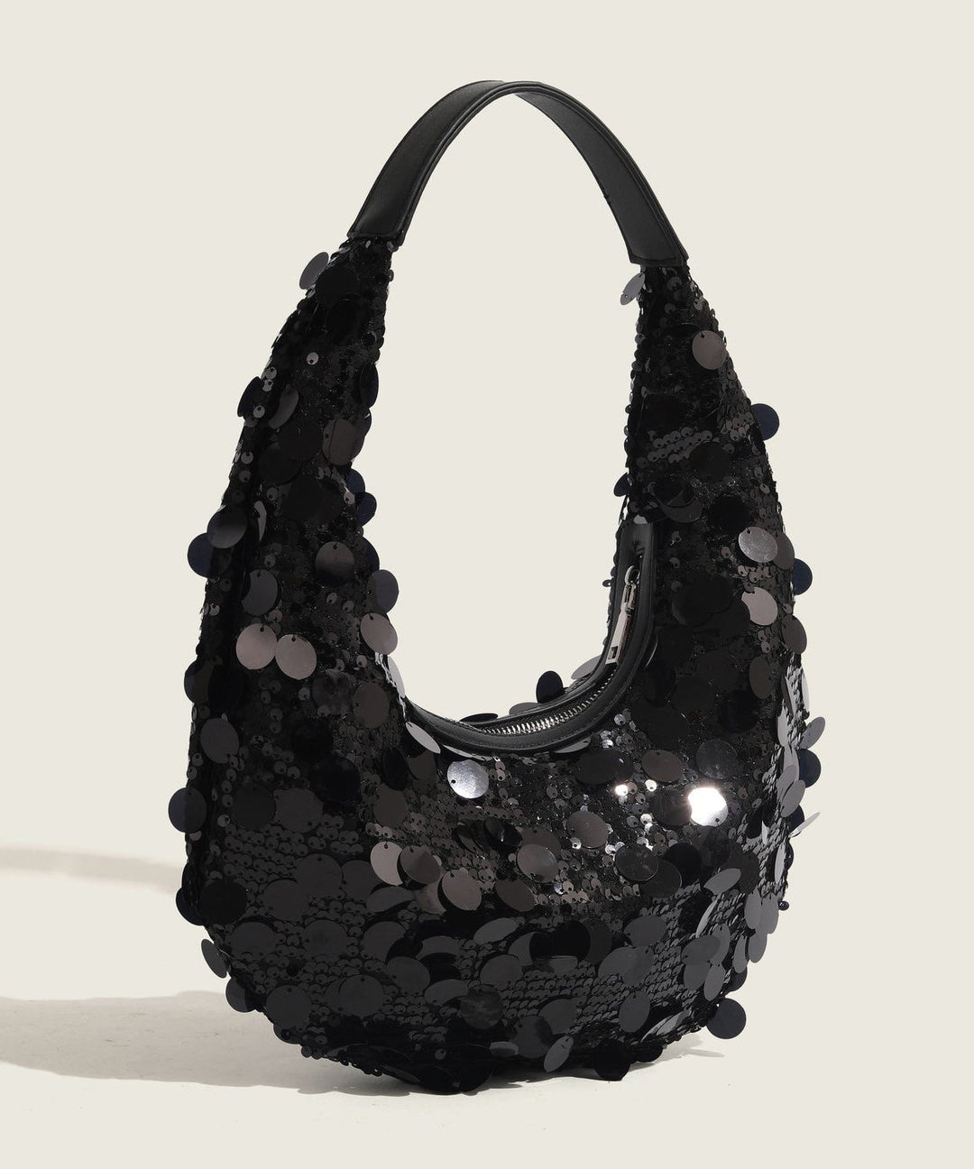 Boutique Black Sequins Party Satchel Bag Handbag