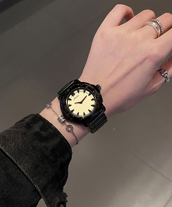 Boutique Black Stainless Steel Alloy Quartz Movement Watches