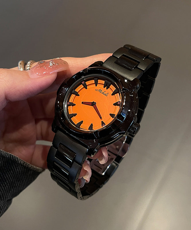 Boutique Black Stainless Steel Alloy Quartz Movement Watches