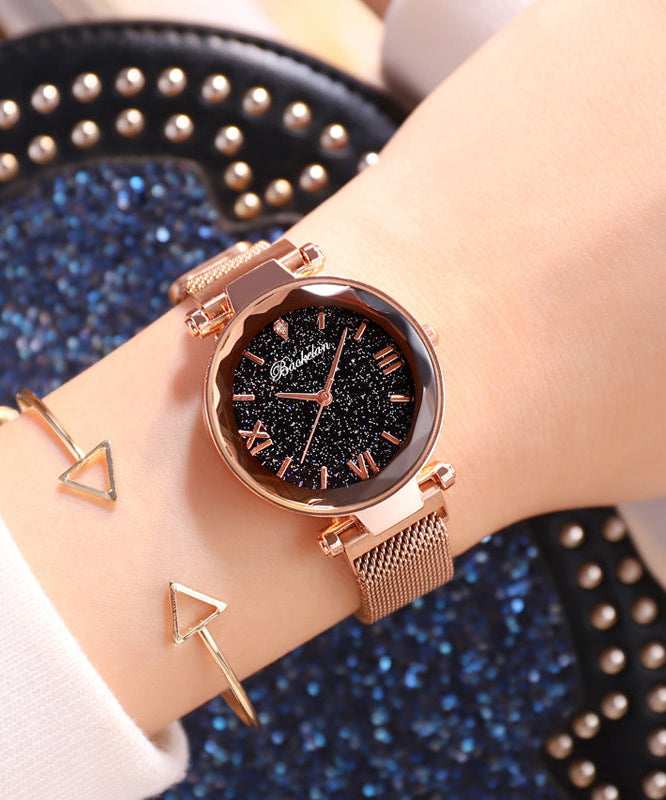 Boutique Blue Stainless Steel Tempere Glass Starry Sky Magnet Watches