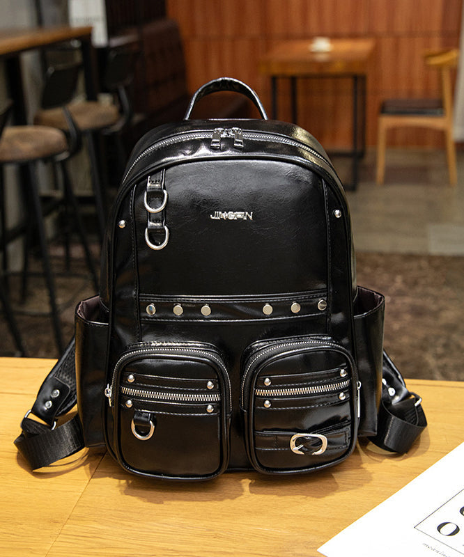 Boutique Brown Large Capacity Faux Leather Backpack Bag