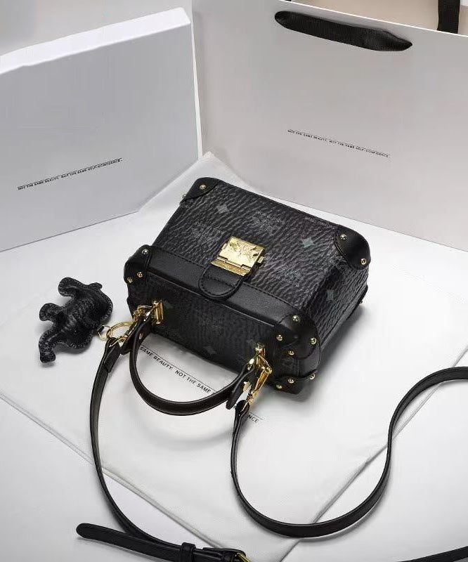 Boutique Brown White Solid Durable Calf Leather Mini Bag