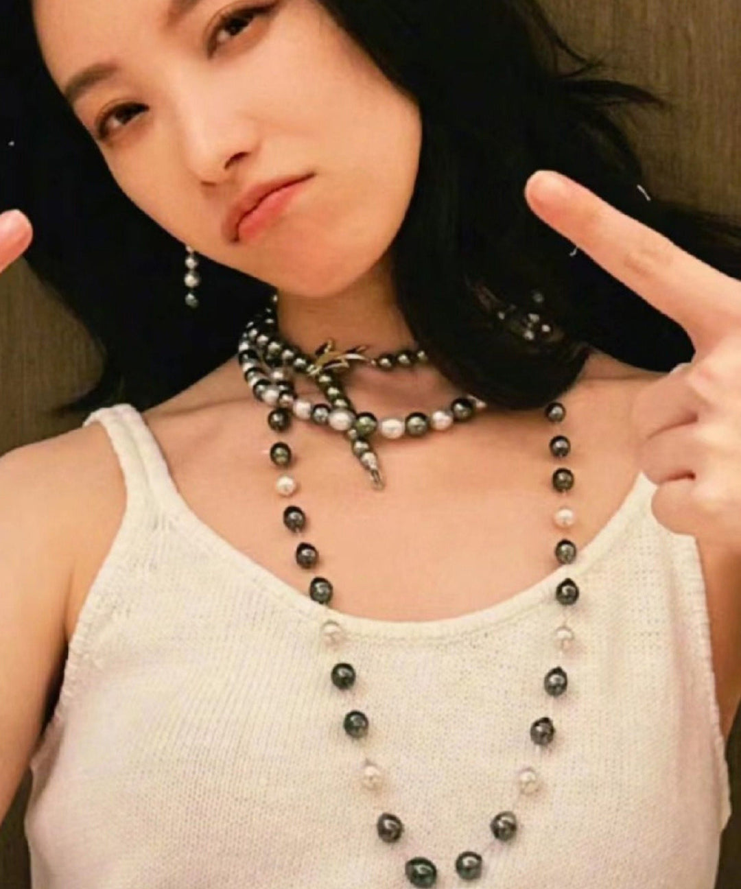 Boutique Fashion Pearl Zircon Long Necklace