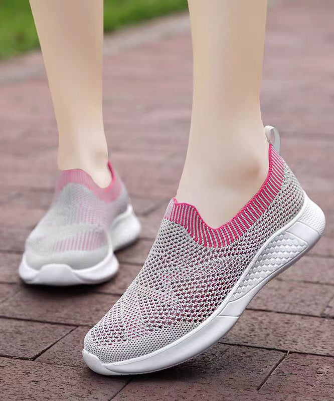 Boutique Flat Shoes For Women Black Knit Fabric