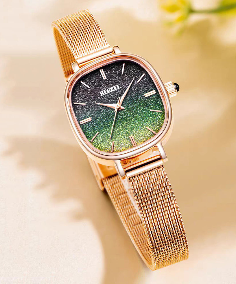 Boutique Green Stainless Steel Quartz Movement Waterproof Watches