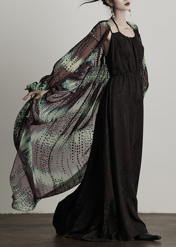 Boutique Green V Neck Nail Bead Silk Cardigans Fall