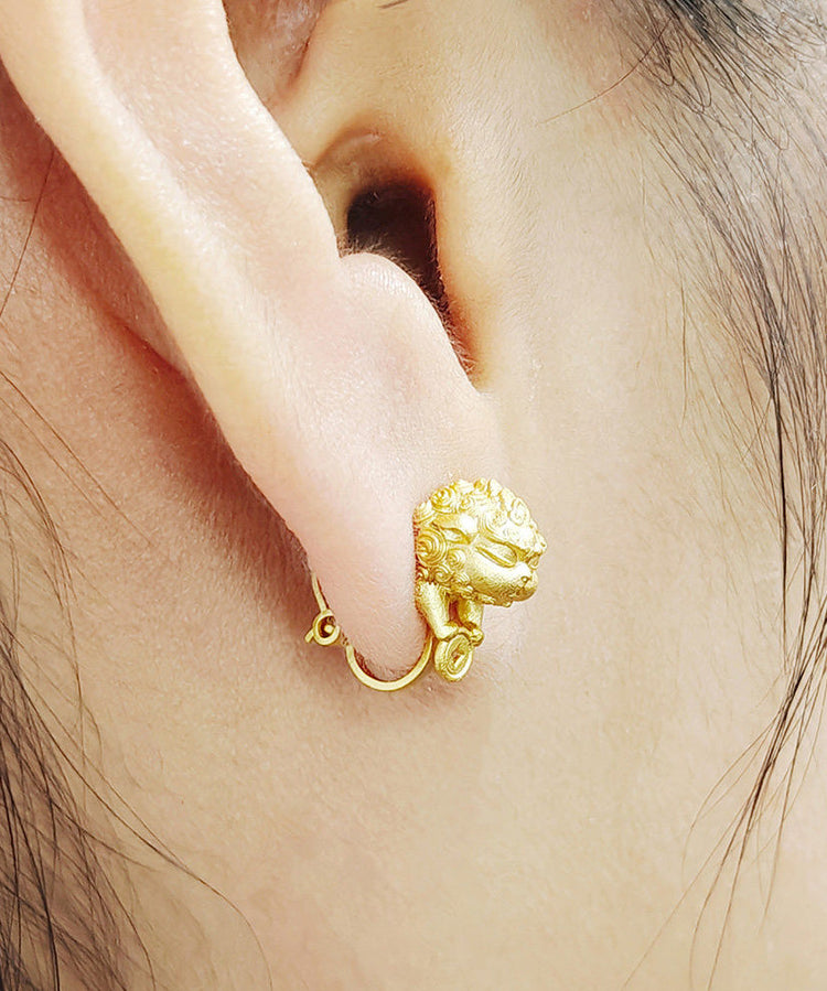 Boutique Handmade Pixiu Silver Ear Clip - Omychic