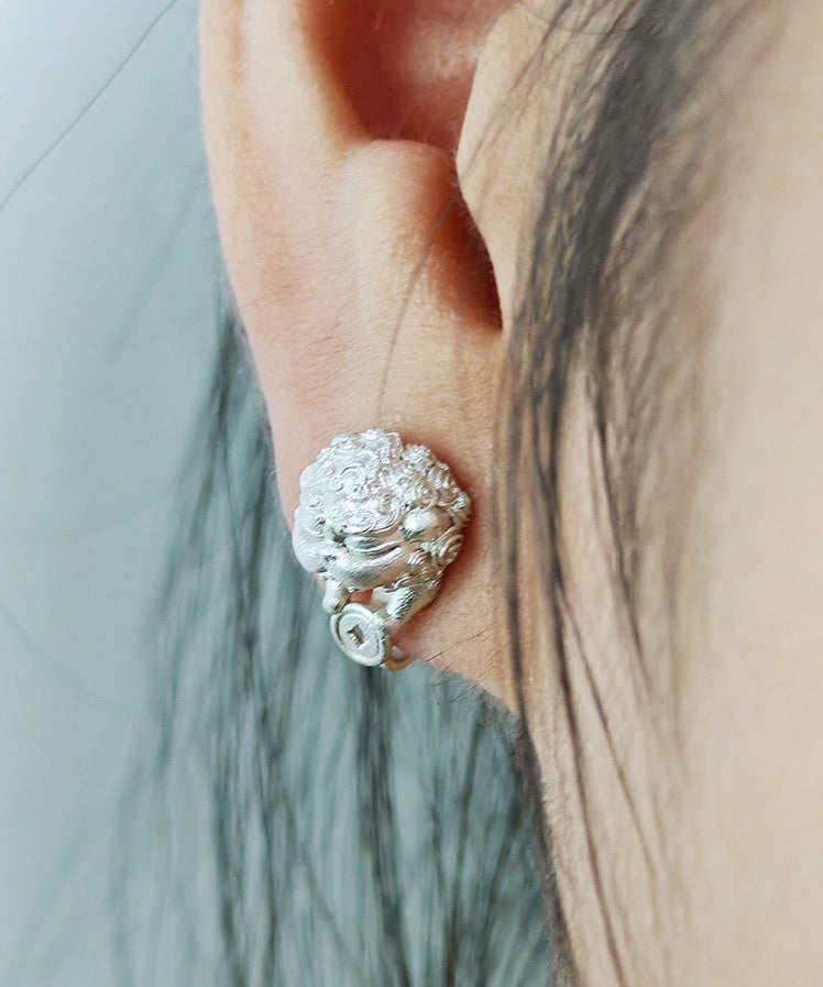 Boutique Handmade Pixiu Silver Ear Clip - Omychic