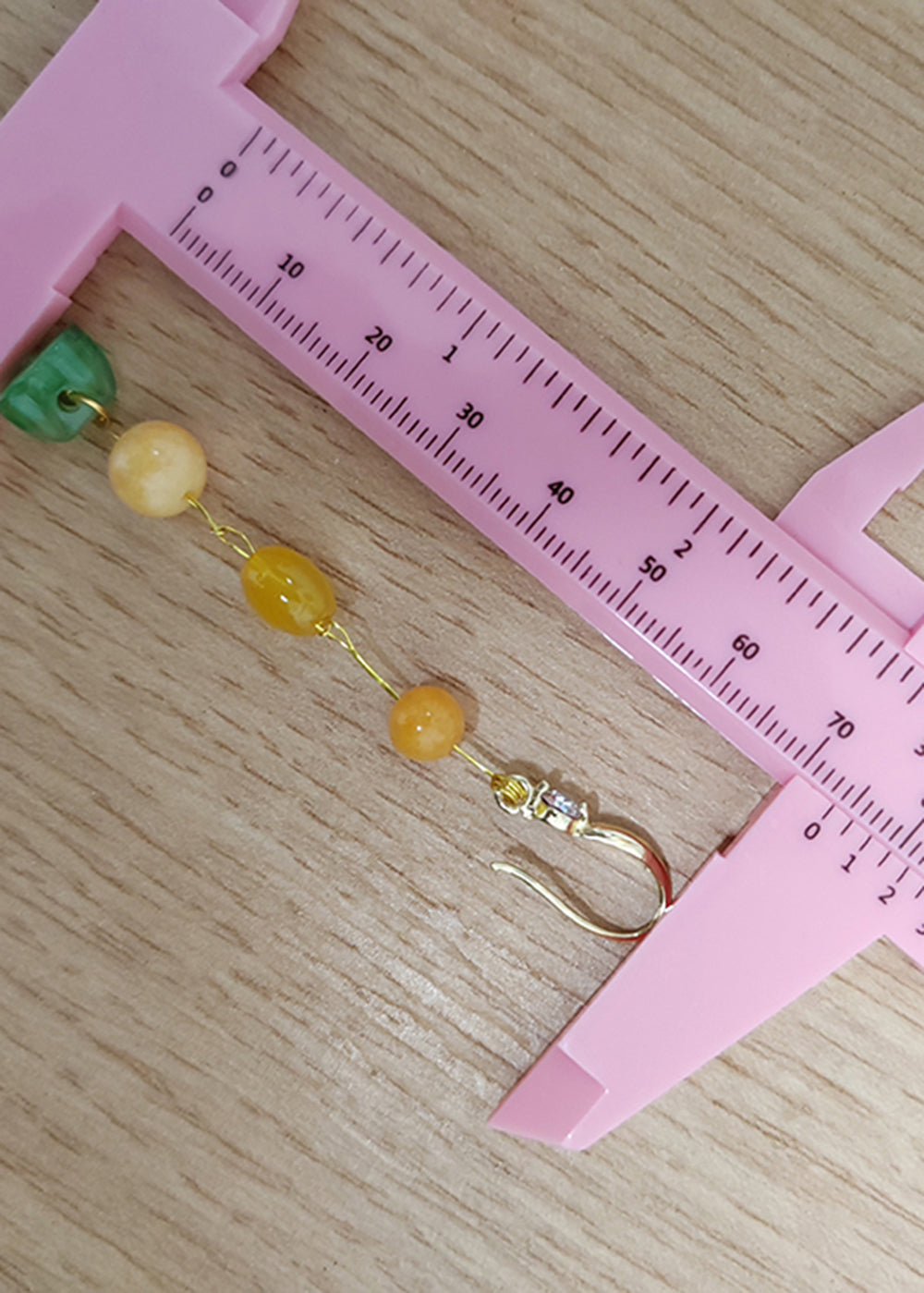 Boutique Jade Patchwork Beeswax Drop Earrings - Omychic
