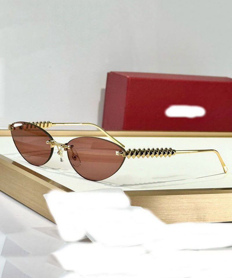 Boutique Mulberry Metal Patchwork Frameless UV Protection Sunglasses