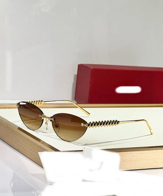 Boutique Mulberry Metal Patchwork Frameless UV Protection Sunglasses