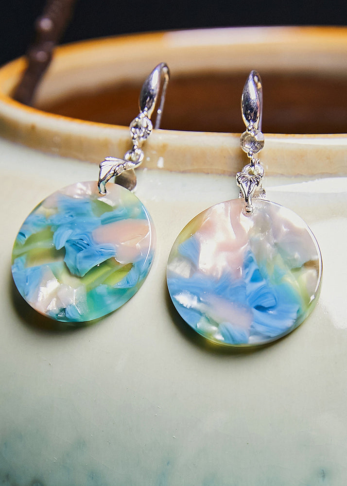 Boutique Original Design Print Acrylic Drop Earrings