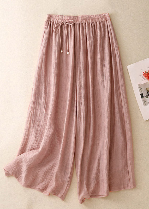 Boutique Pink V Neck Print Top And Wide Leg Pants Two Pieces Set Summer