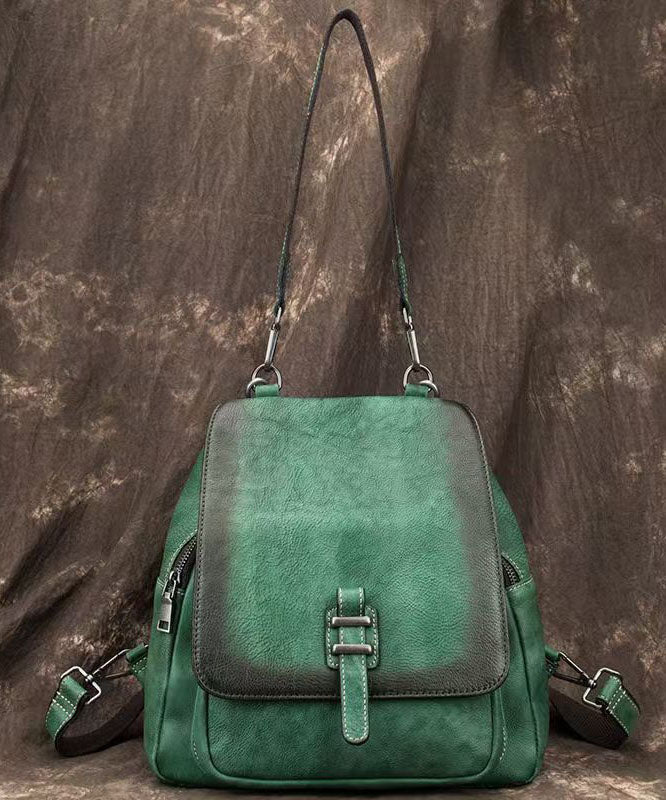 Boutique Red Large Capacity Calf Leather Backpack Bag