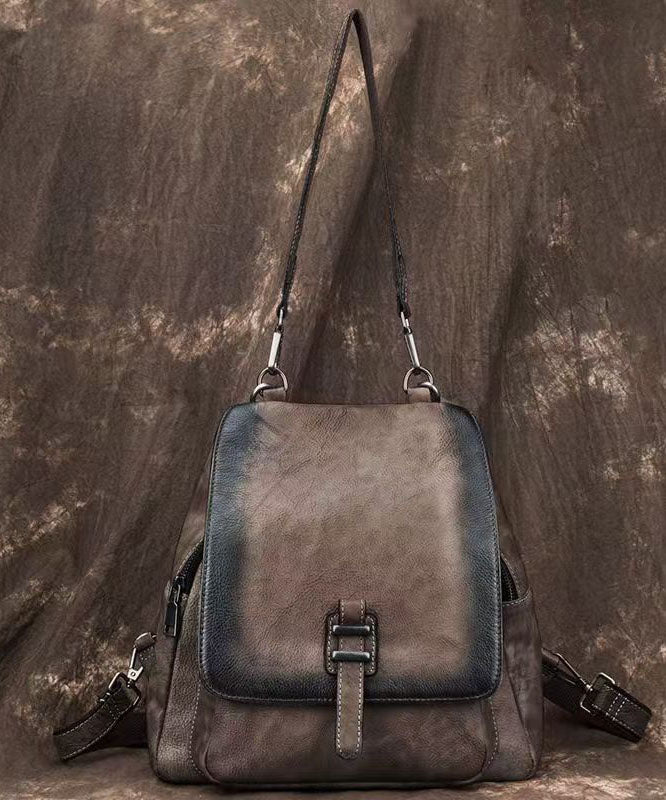 Boutique Red Large Capacity Calf Leather Backpack Bag
