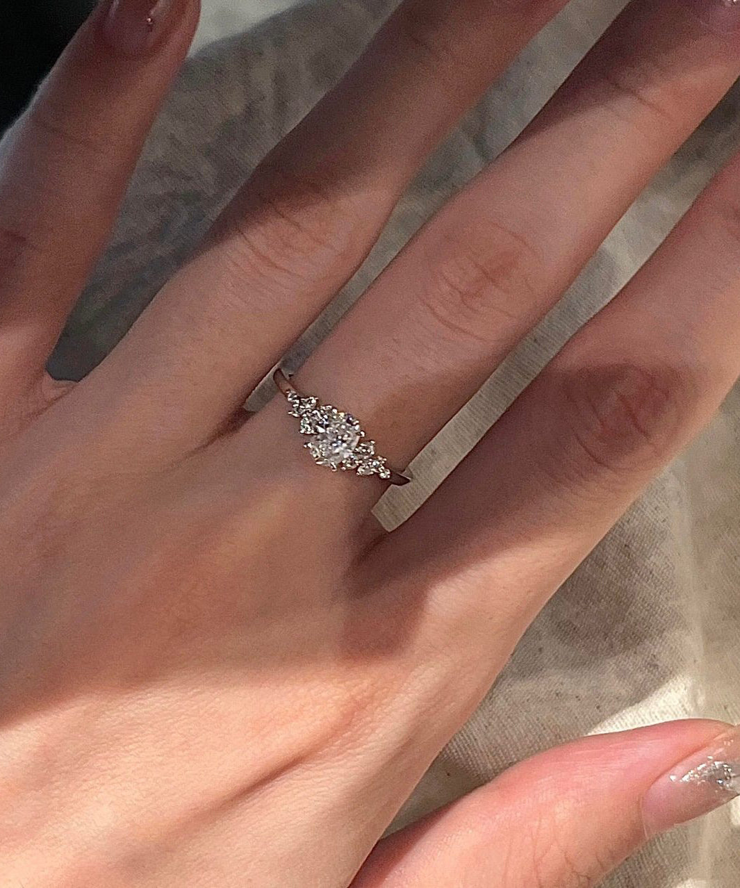 Boutique Silk 925 Silver Zircon Open Rings