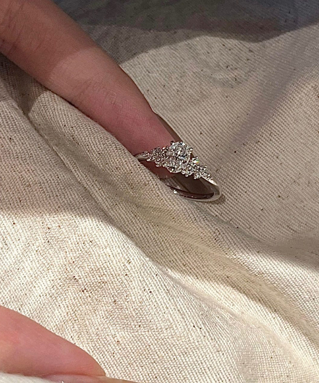 Boutique Silk 925 Silver Zircon Open Rings