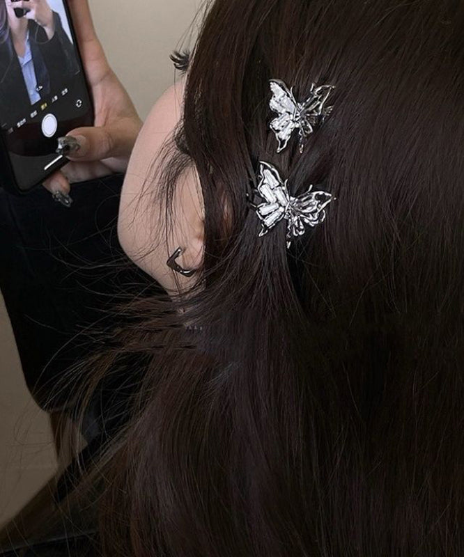 Boutique Silk Alloy Zircon Crystal Bow Hairpin