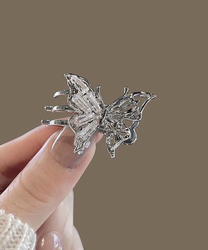 Boutique Silk Alloy Zircon Crystal Bow Hairpin