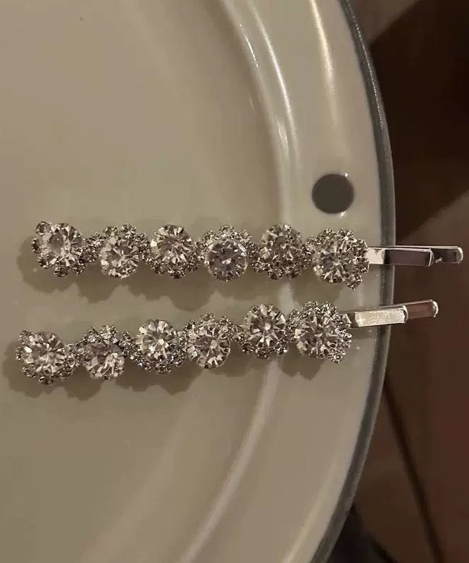 Boutique Silk Alloy Zircon Sunflower A Pair Hairpin